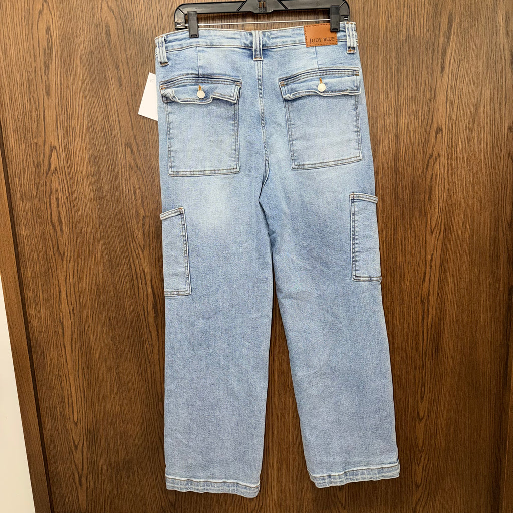 Judy Blue Women’s Wide Leg Cargo Jeans Size 15