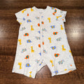 Vintage Little Me Y2K Baby Boys Zoo Animals Romper 9M