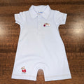 Vintage Kissy Kissy Y2K Baby Boys Smocked Bulldog Romper 0-3 mos