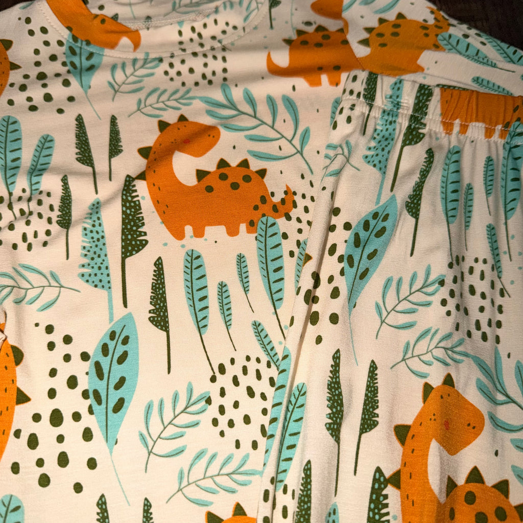 Three Little Tots Boys Dino Modal Cotton Pajama Set Size 2T NWT