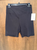 Cross Over Ribbed Biker Shorts Medium