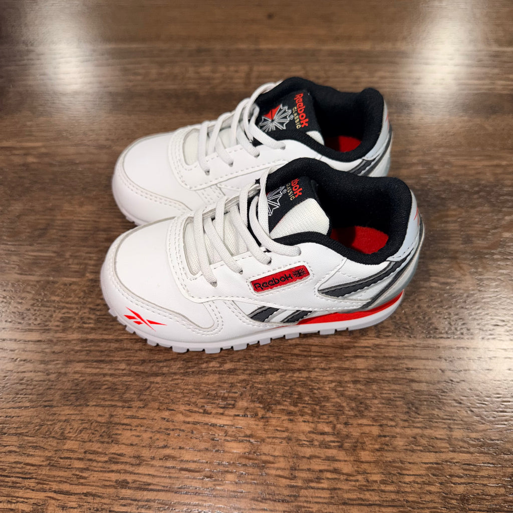 Reebok Classic Leather Step 'n' Flash Toddler 'White Vector Red' Shoes Size 5 NEW