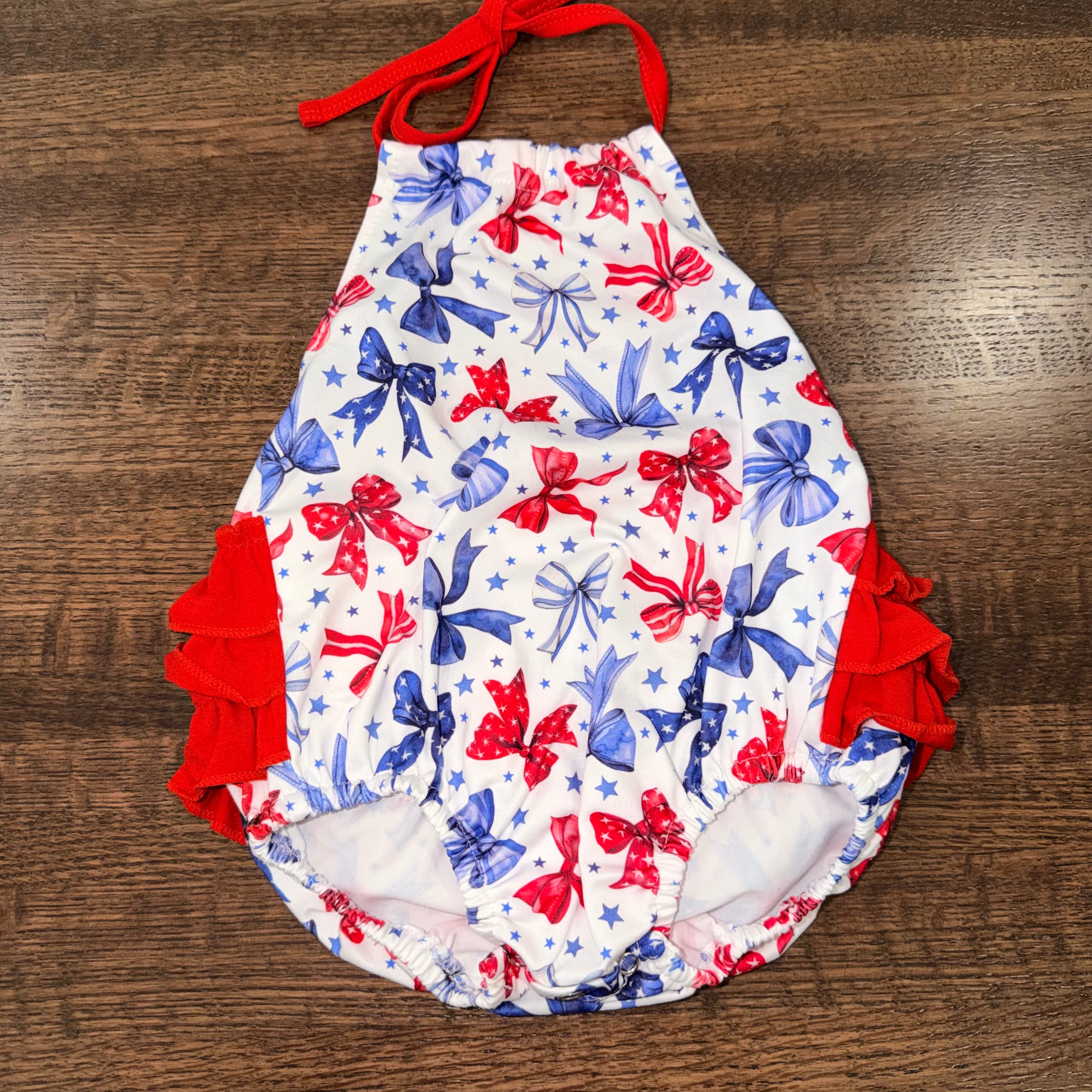 Girls Halter Ruffle Butt Bubble Romper 12-18 mos New Condition
