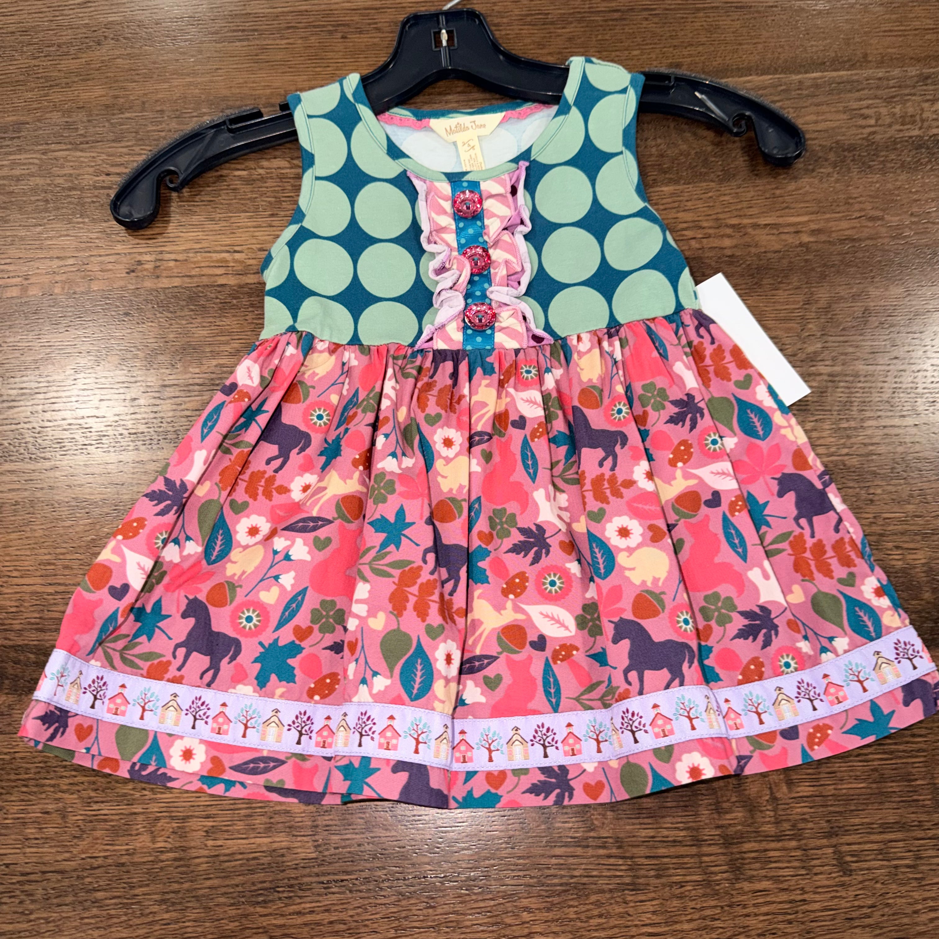 Matilda Jane Girls Always Be a Unicorn Tunic Top Size 4