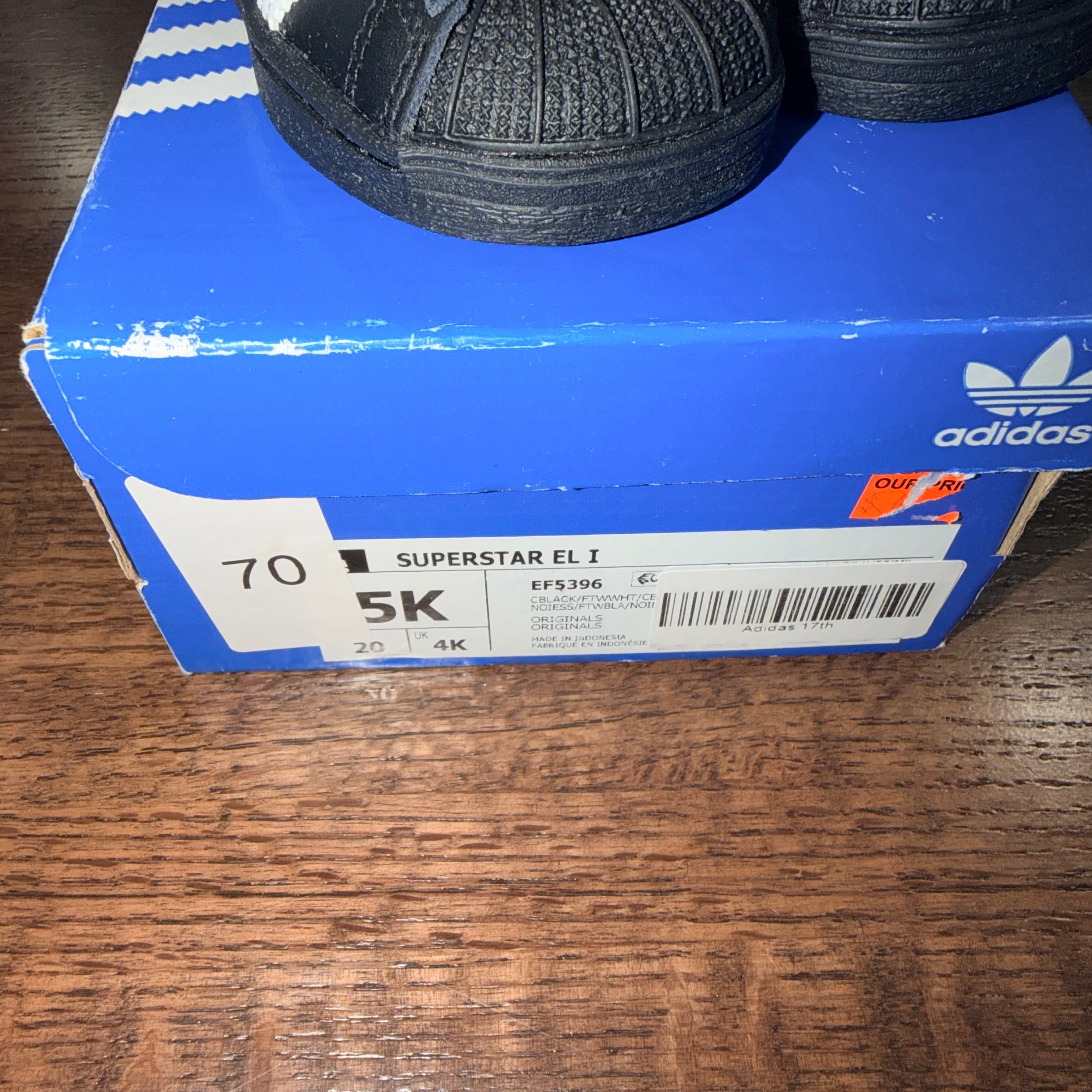 Adidas New Superstar Easy On Toddler Shoes Size 5 NIB