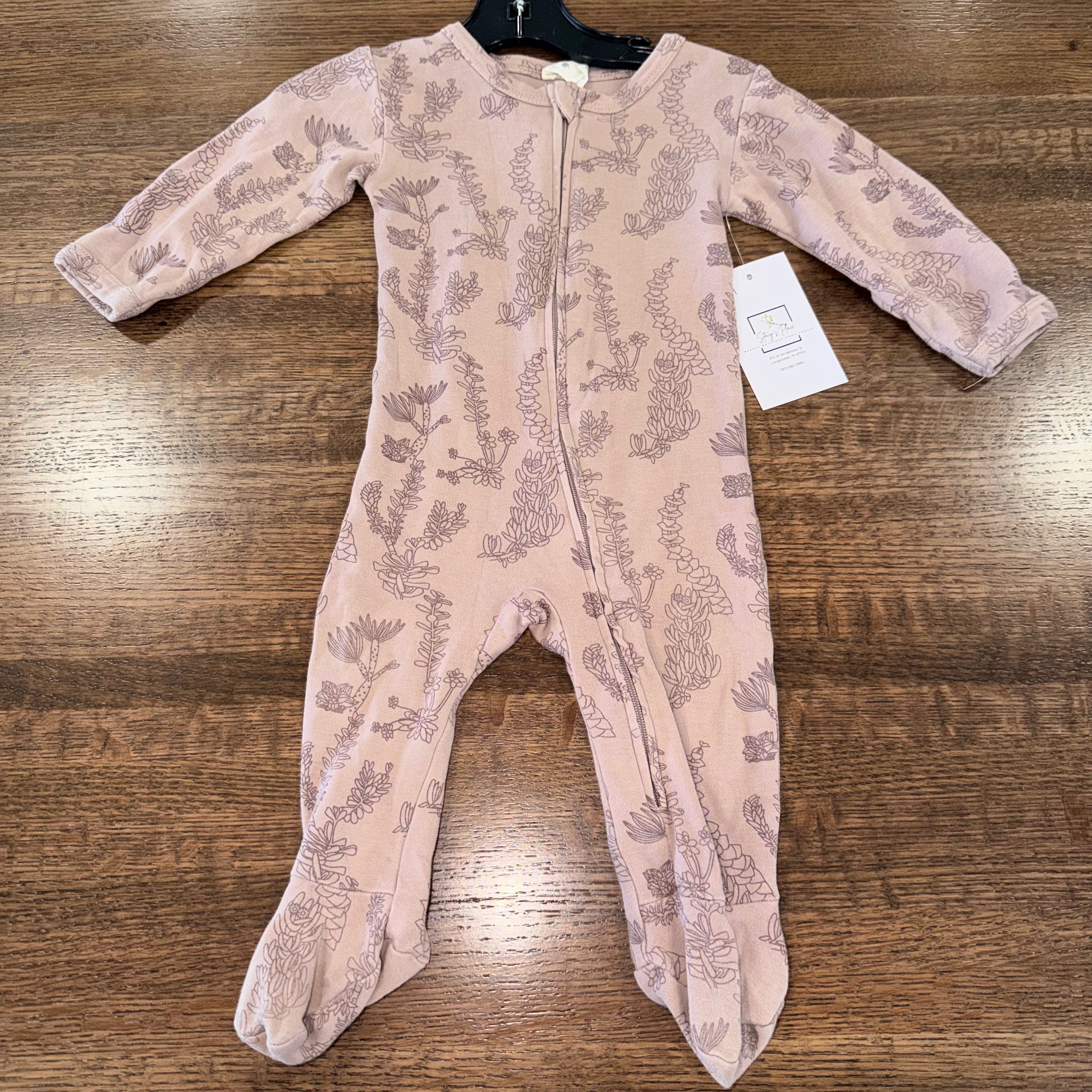 Kate Quinn Girls Organic Floral Romper 6-9