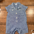 Baby Gap  Boys Denim Button Romper 6-12 mos