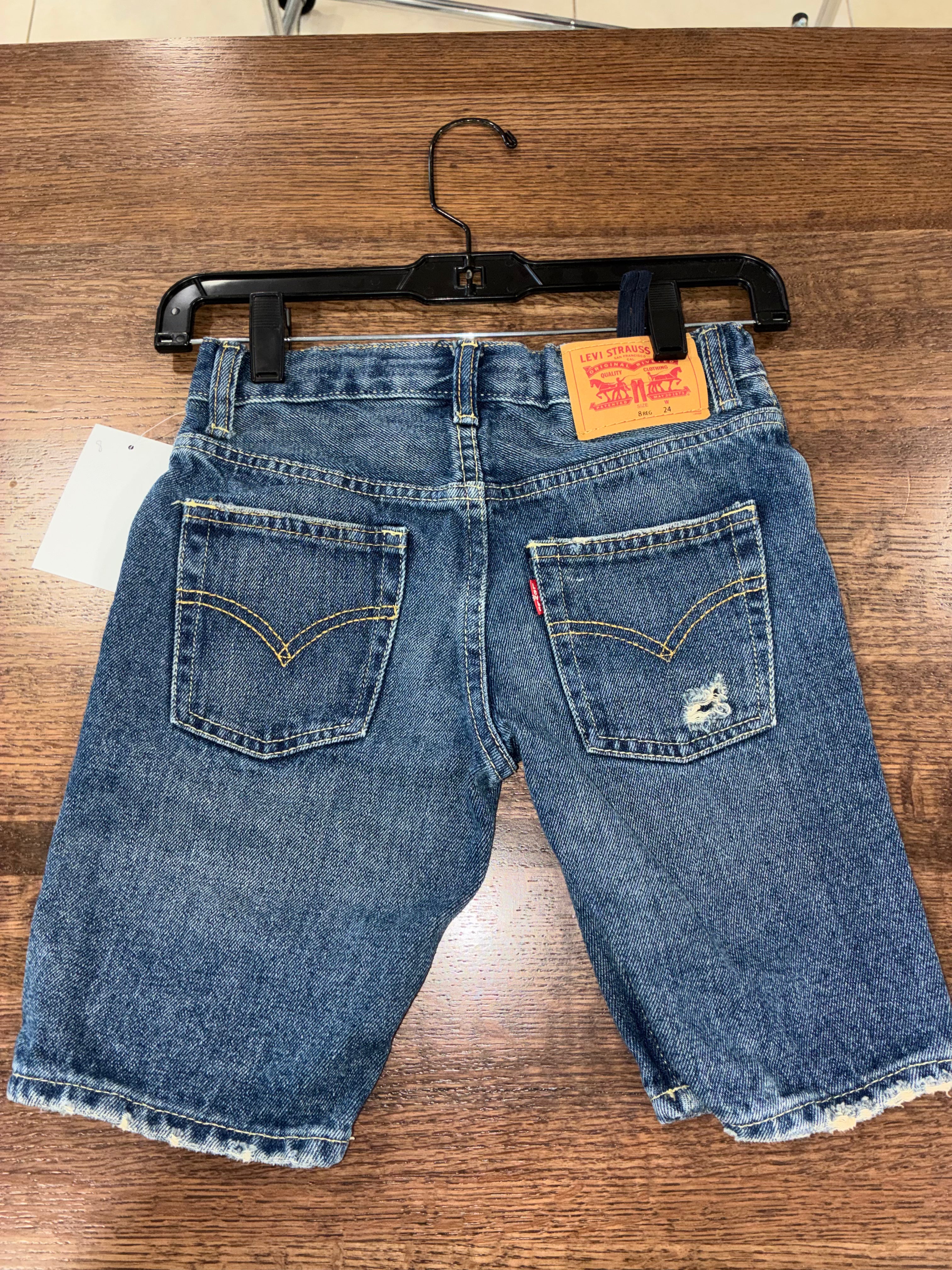 Levi's Boys 511 Slim Denim Jean Shorts Size 8 Adjustable Waist