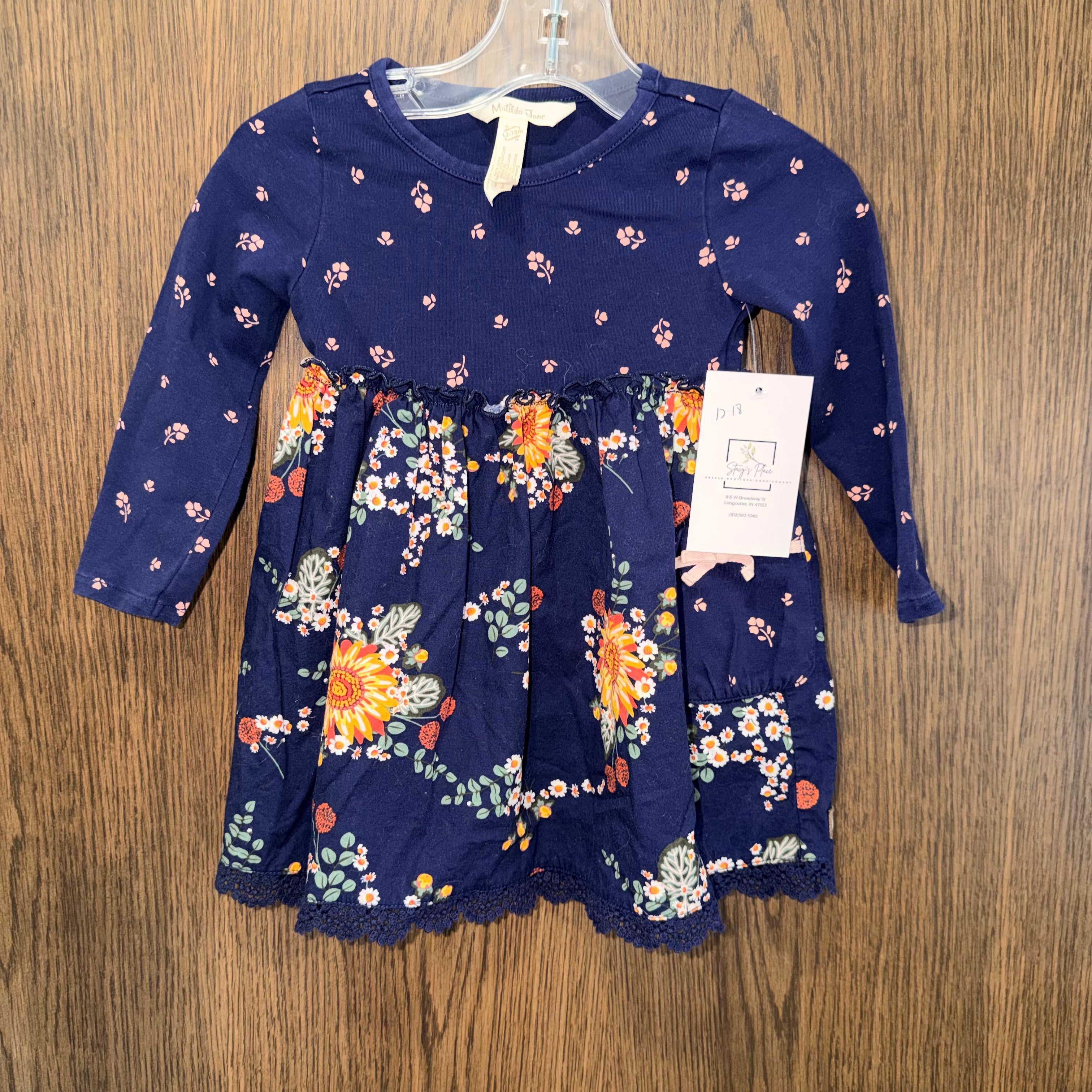 Matilda Jane Castilla Floral Dress Size 12-18 Months New Condition