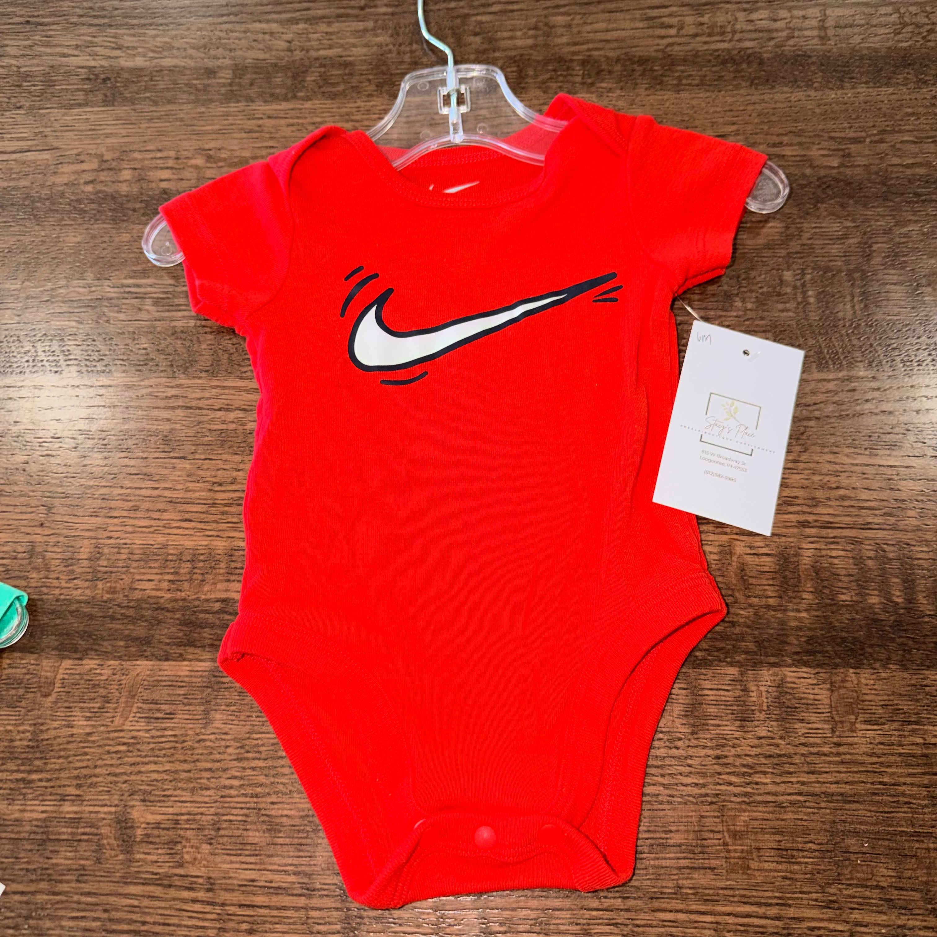 Nike Baby Boys Red Onesie 6 Months New Condition