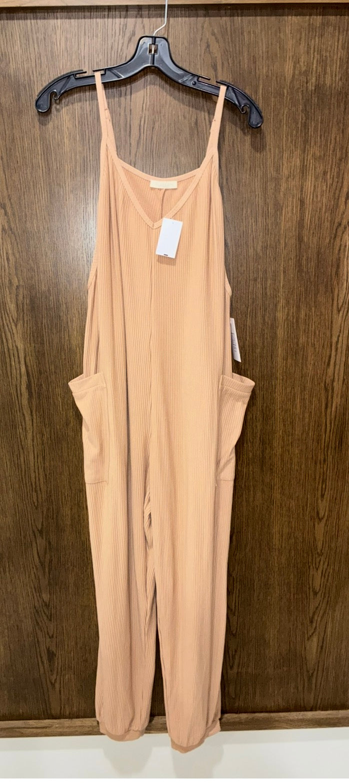 ILLA ILLA Glicks Women’s Ribbed Wide Leg Jumpsuit Size Large NWT