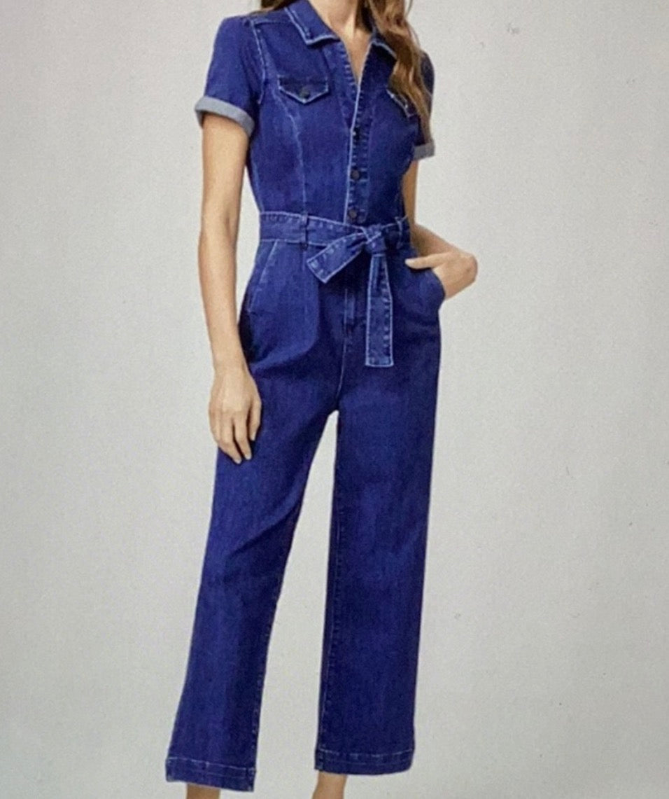 7th & Hudson Denim Romper Jumpsuit Size
