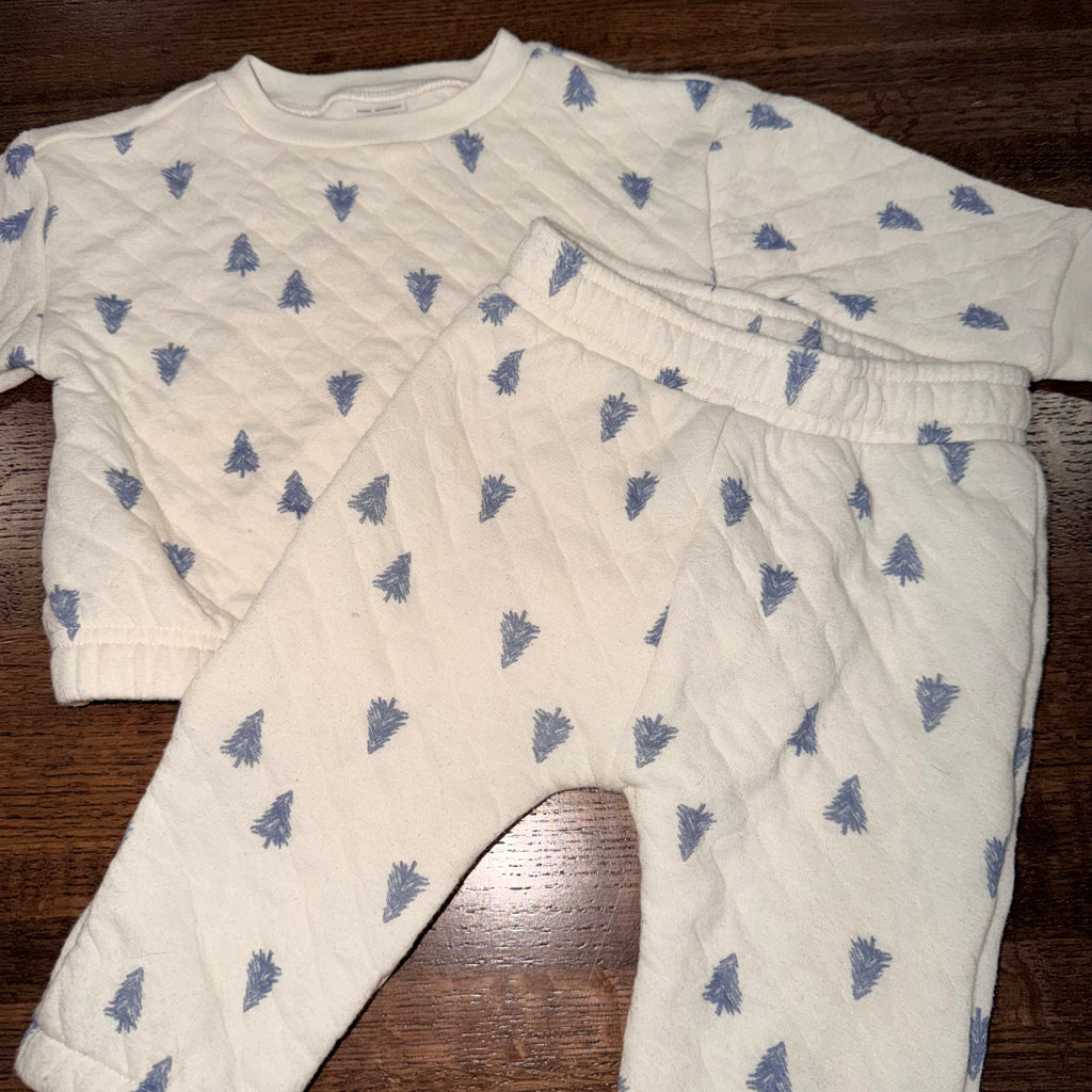 Carter's Baby Quilted Oversized Crew & Jogger Set 6-9 mos