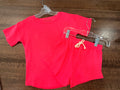 Three Little Tots NWT Girls Boutique Boxy Waffle Knit Shirt & Shorts Set 2T Bright Pink