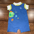 Vintage Vitamin Y2K Baby Boys Smocked Little Fish Romper 6M 6mos