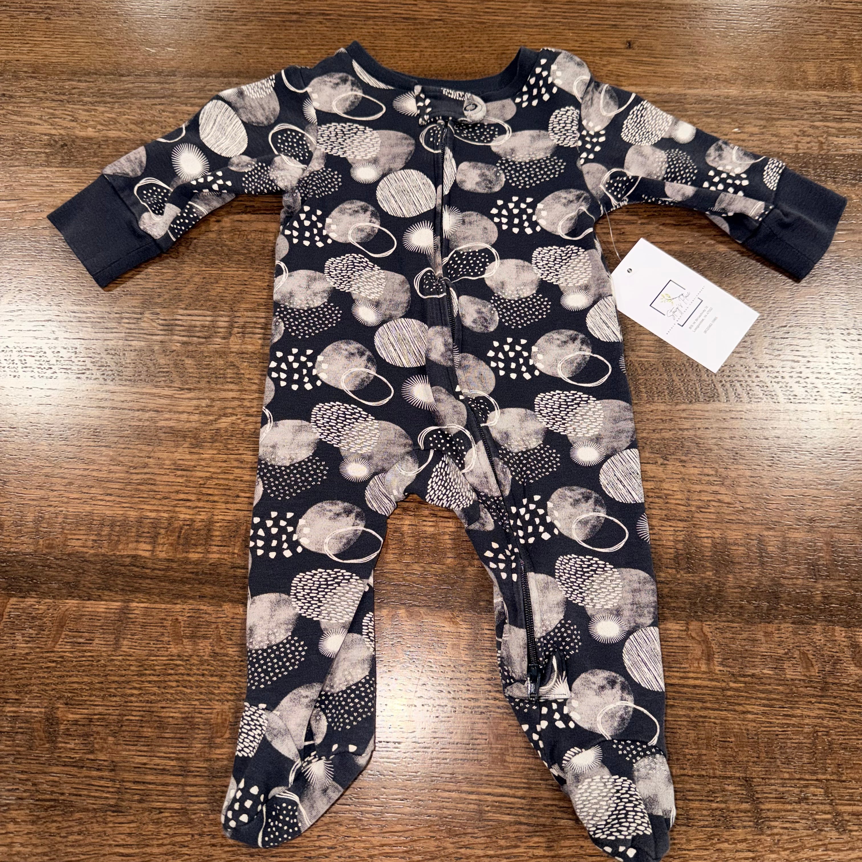 Lullaby Lane Organic Cotton Planets Footie 3-6 mos