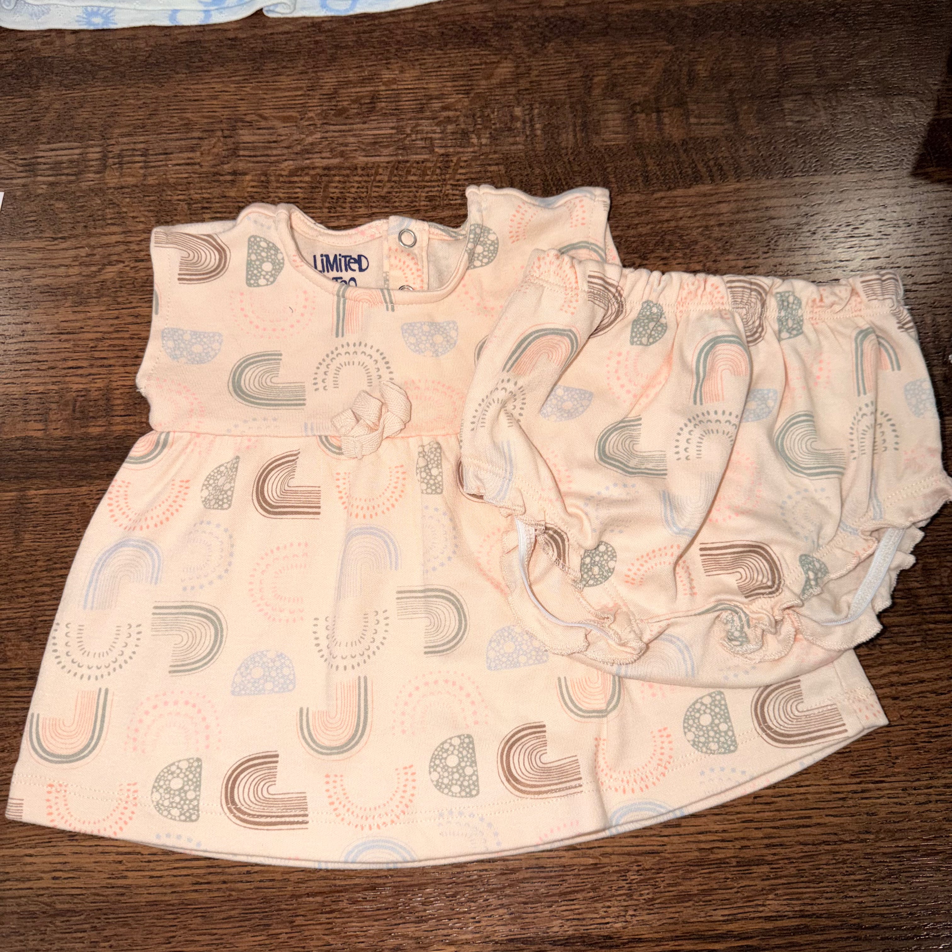 Limited Too Girls Dress & Bloomers Size 3-6 mos