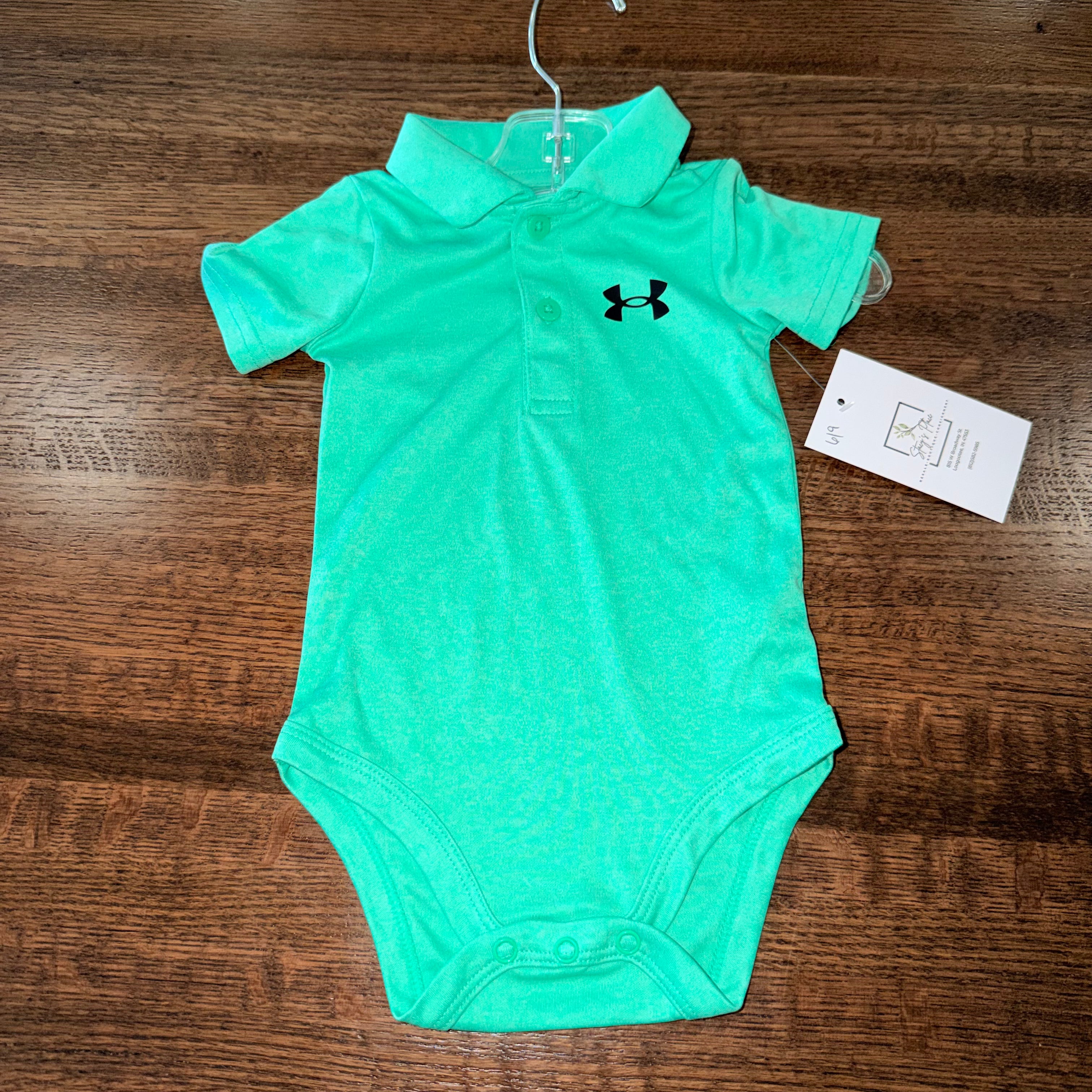 Under Armour Baby Boys Golf Polo Onesie 6/9 Months EUC