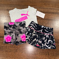 Puma Girls T-Shirt Shorts Skirt Set 12mos