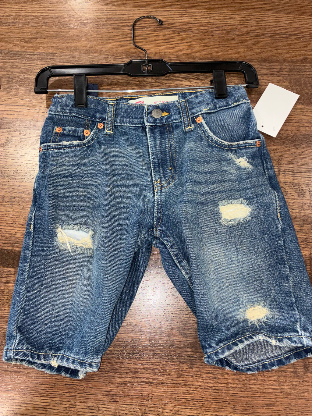 Levi's Boys 511 Slim Denim Jean Shorts Size 8 Adjustable Waist