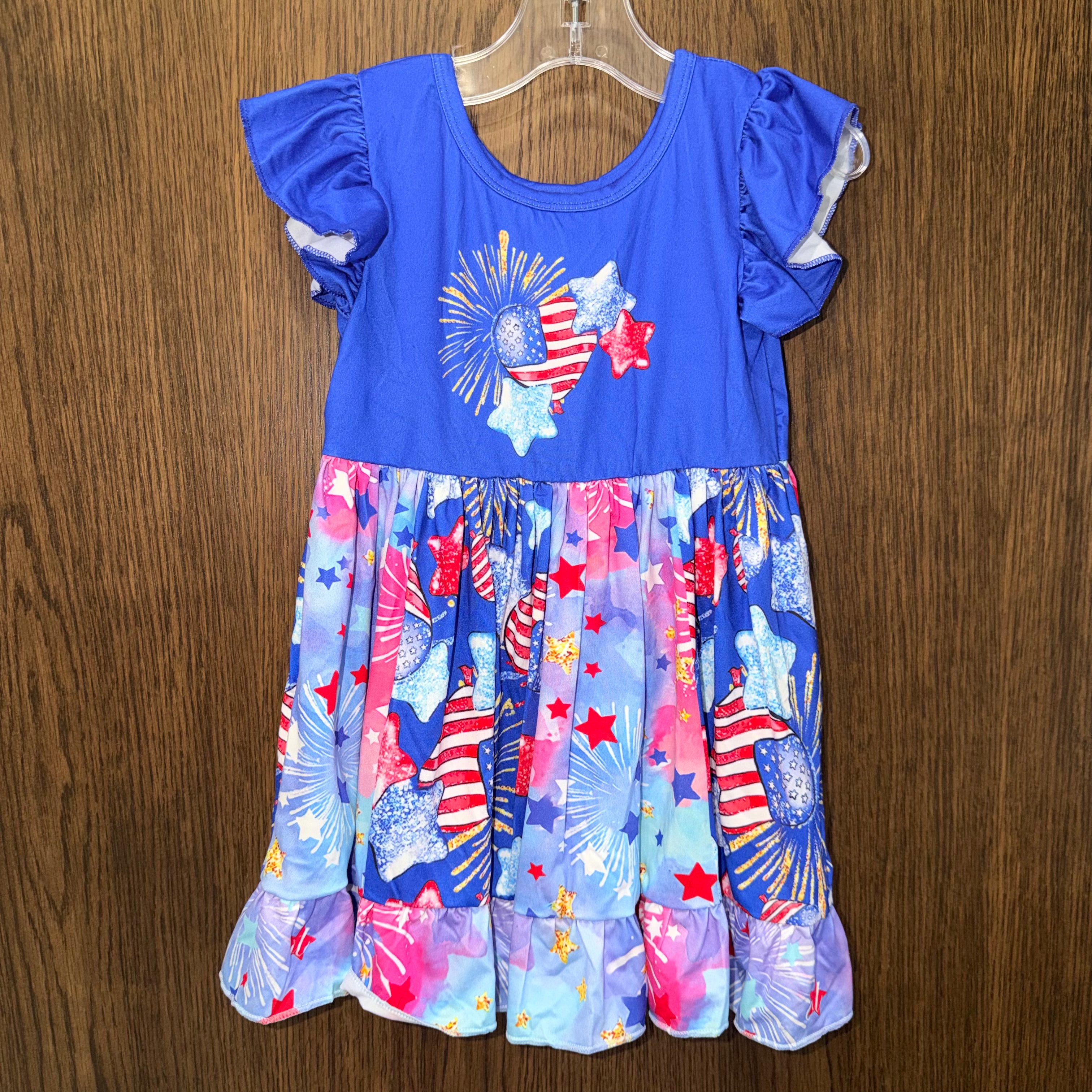 Boutique Patriotic 4th of July Girls Dress Size 4T