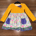 Matilda Jane Choose Girls Your Own Path Gold Star Dress Size 4