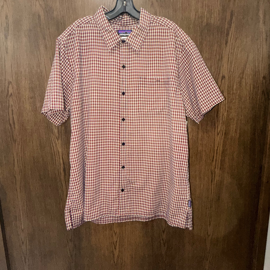 Patagonia Men's A/C Button Down Shirt 100% Cotton Plaid SS Size 2XL XXL