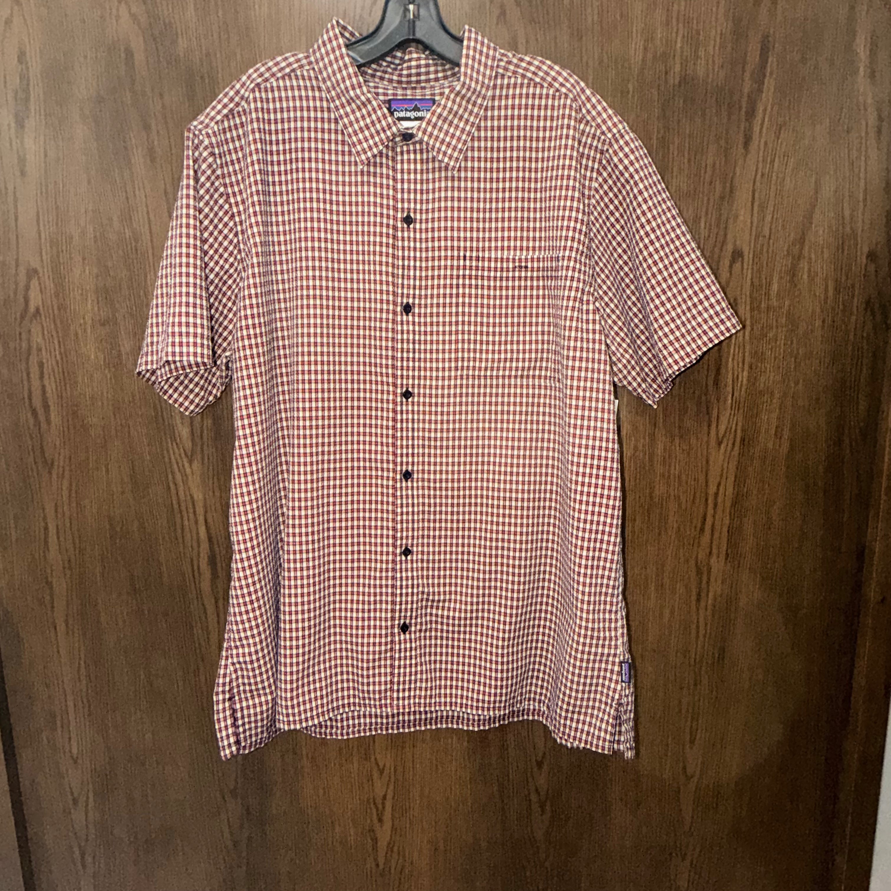 Patagonia Men's A/C Button Down Shirt 100% Cotton Plaid SS Size 2XL XXL