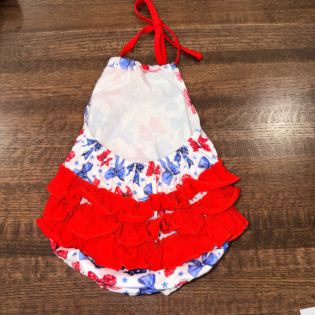 Girls Halter Ruffle Butt Bubble Romper 12-18 mos New Condition