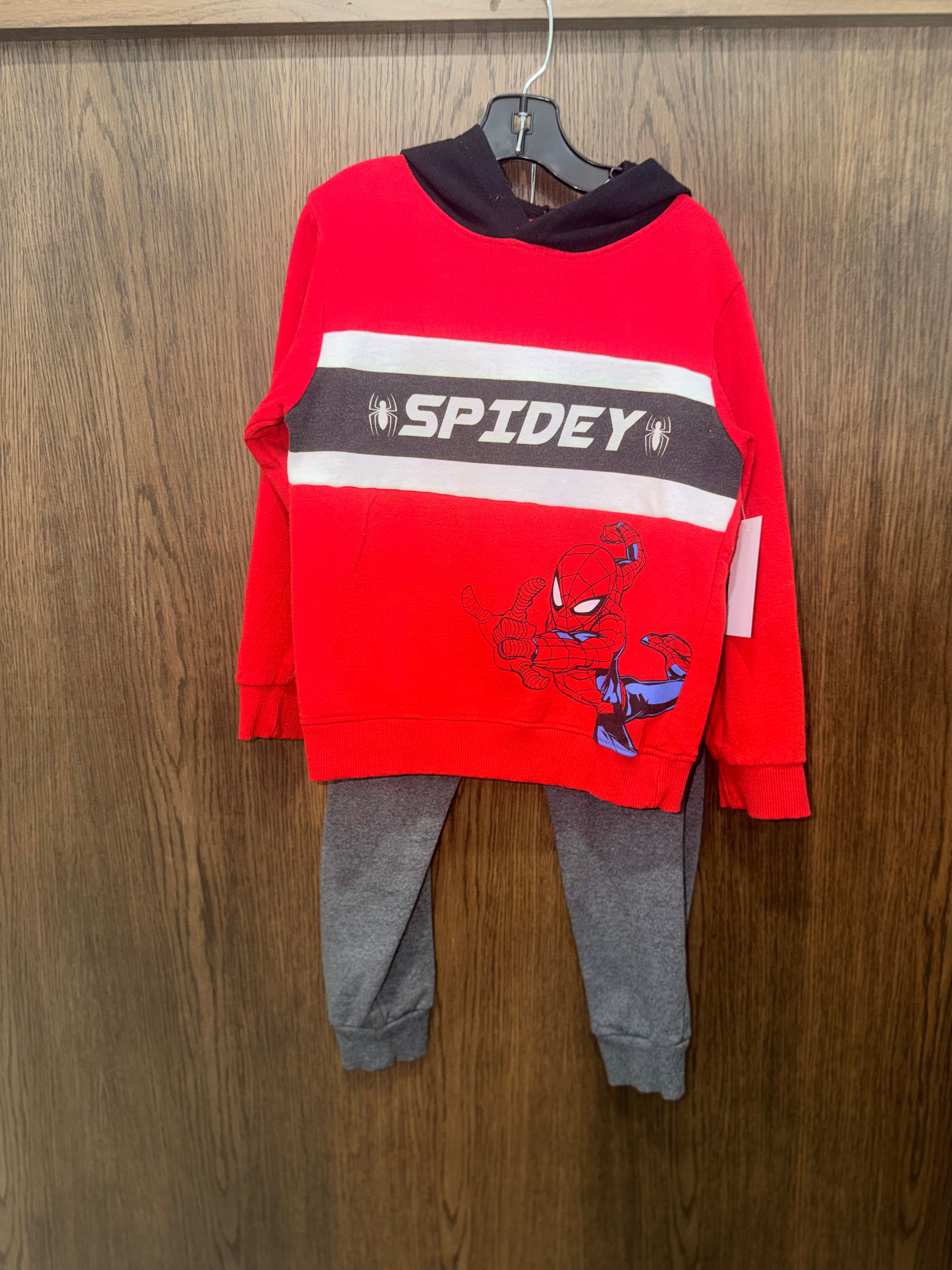 Spiderman Boys Hoodie Pullover & Joggers Set Size 6