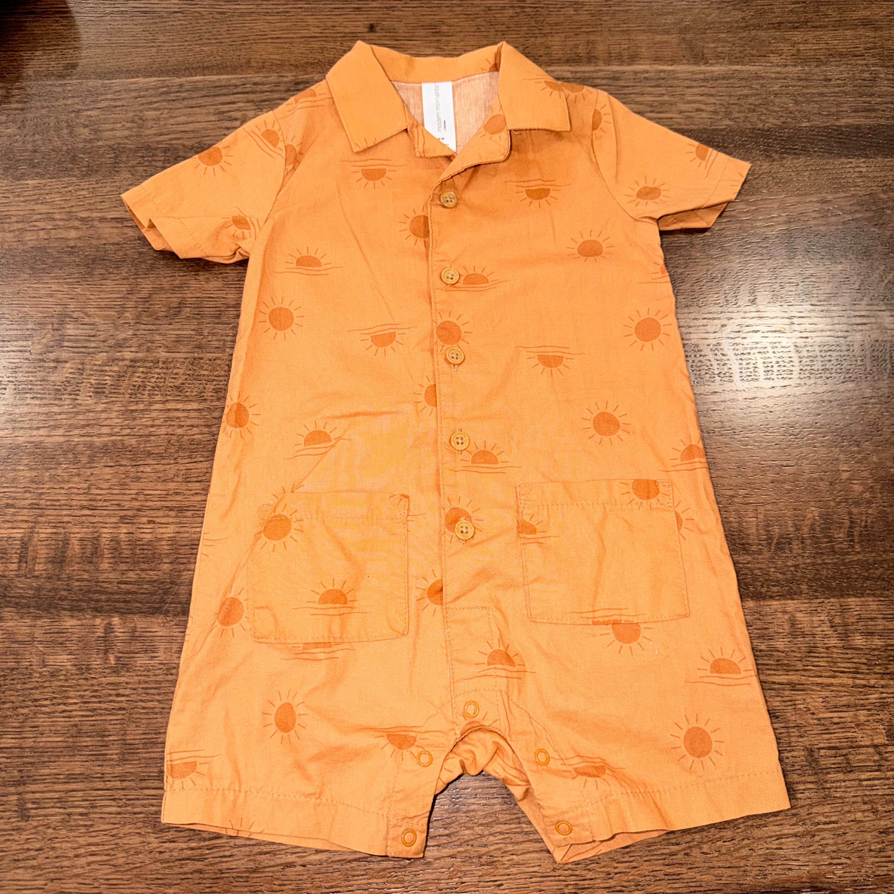 Modern Moments Baby Boys Sun Romper 18 mos Brownish Tan