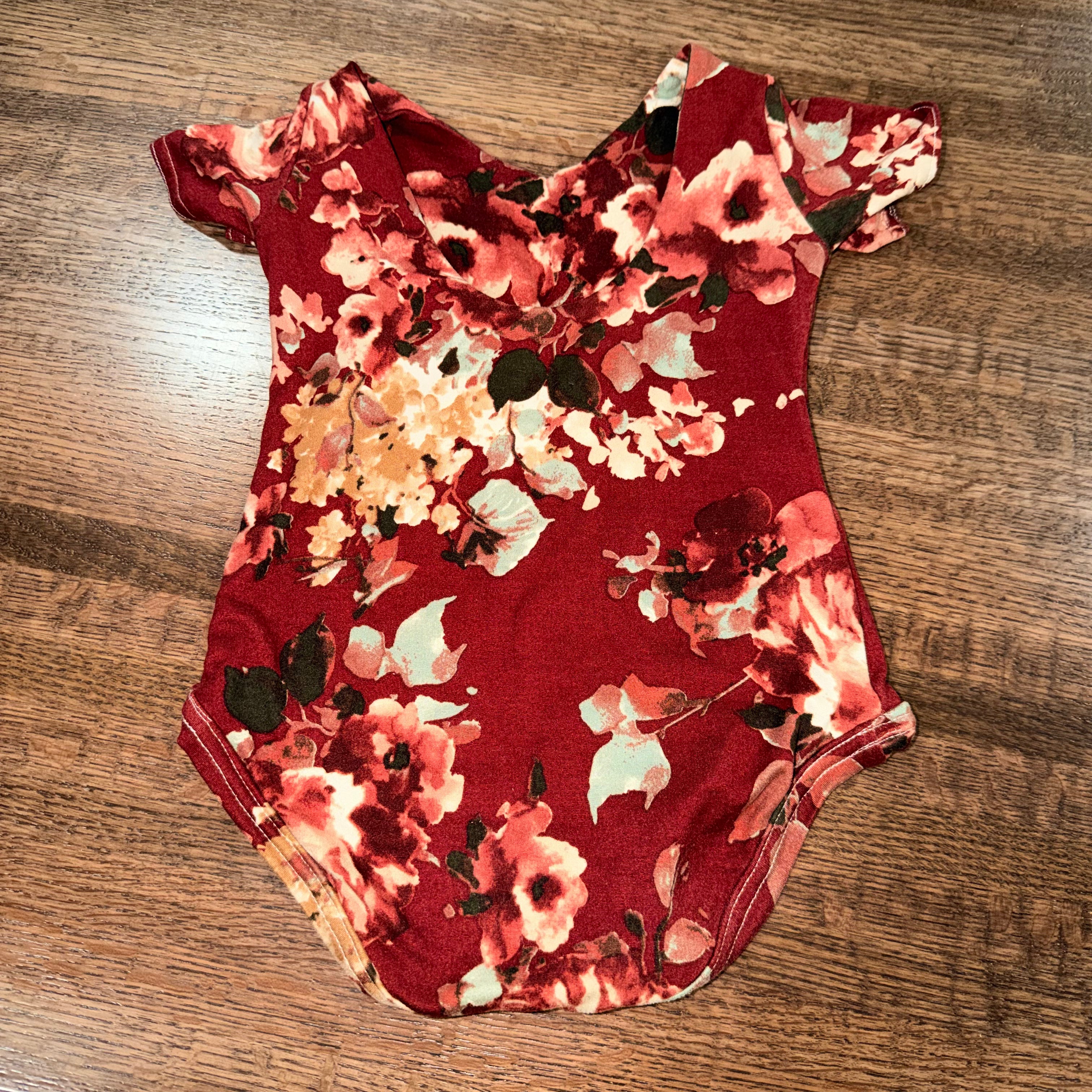 Handmade Floral Romper 18-24 Mos Super Stretchy