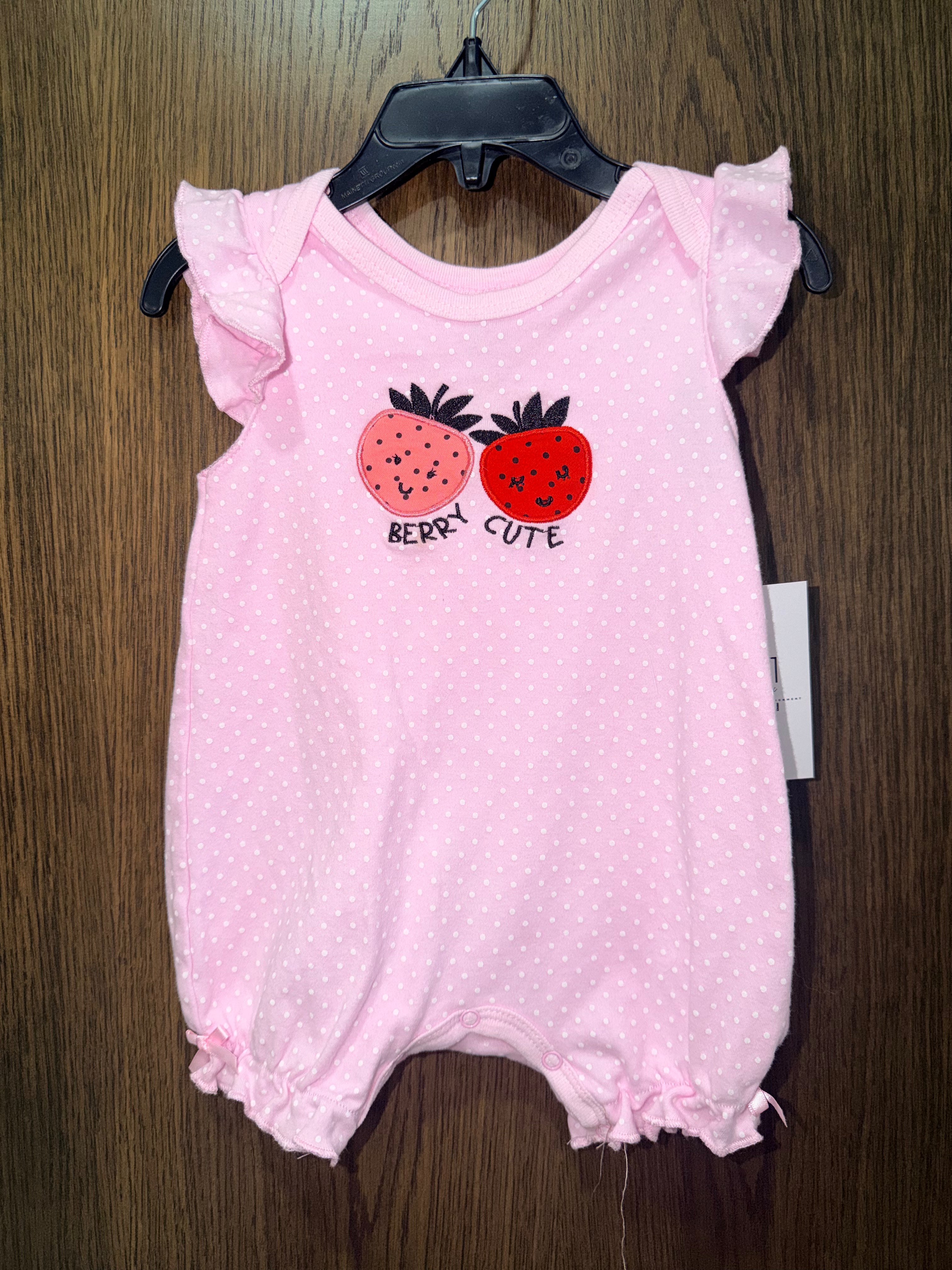 Millie & Miles Girls Strawberry Romper 18mos