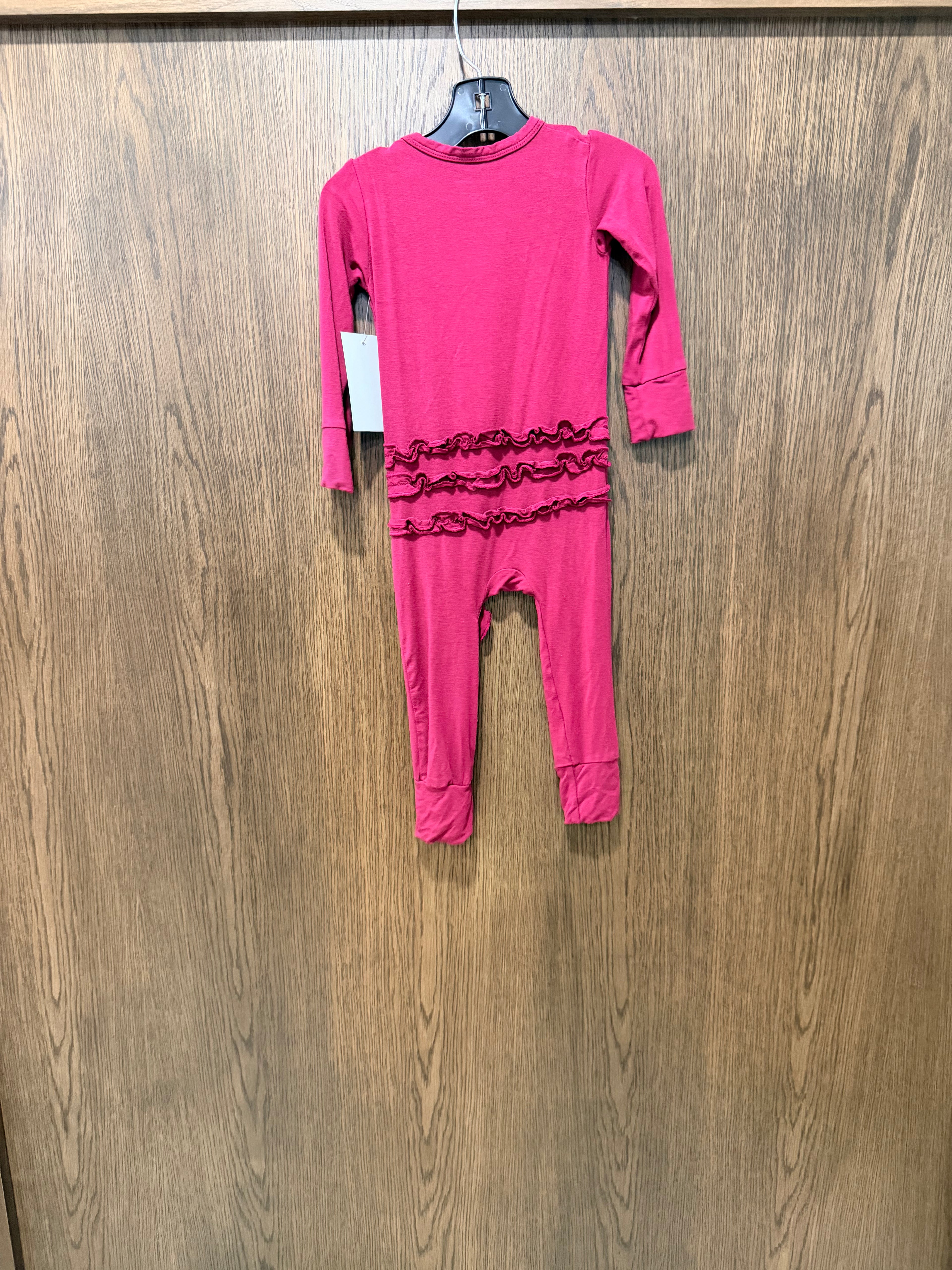 Bamboo Convertible Ruffle Zippy Romper 18-24mos Unbranded