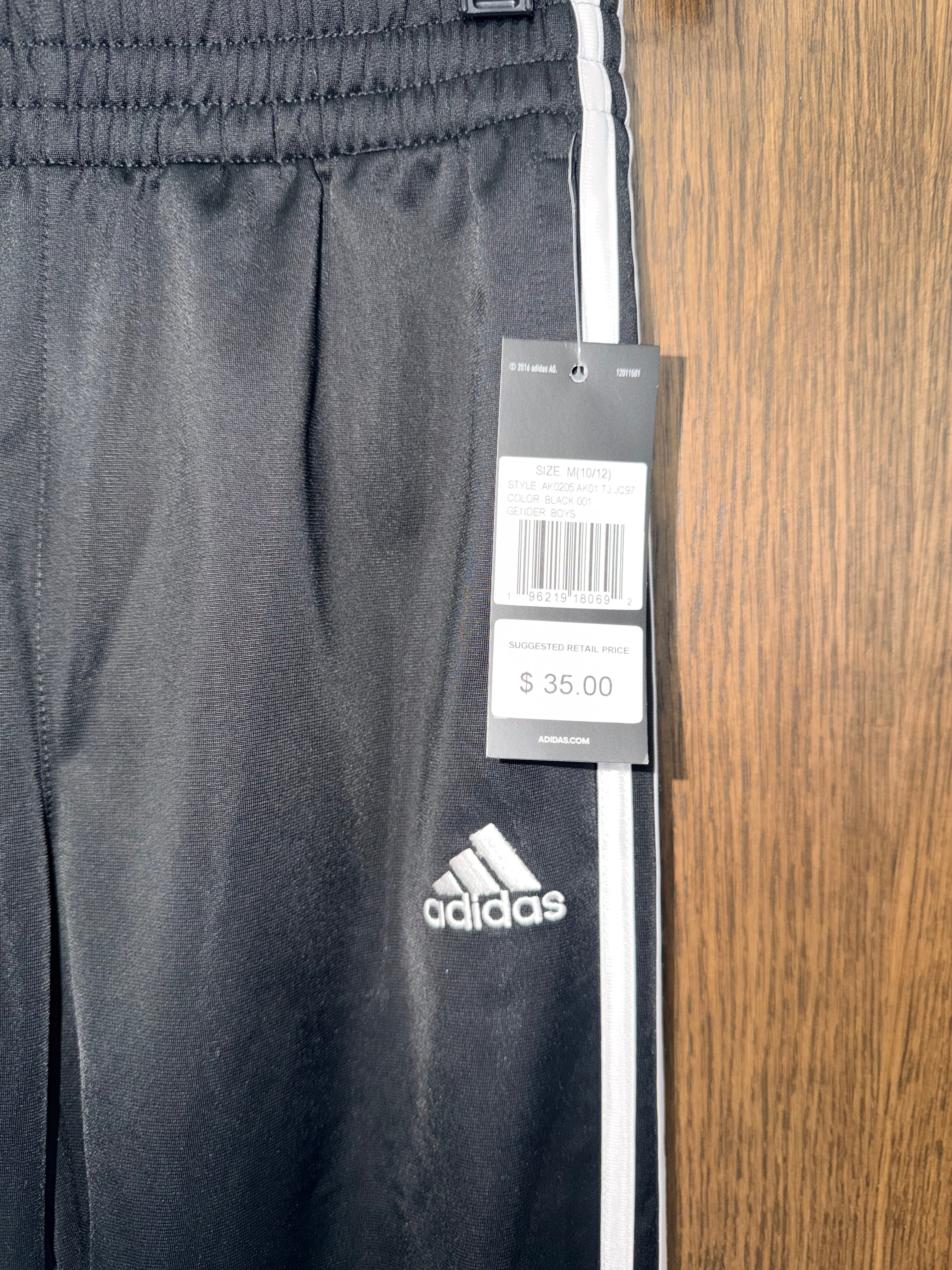 Adidas Boys 3S Joggers YM Youth Medium 10/12 NWT