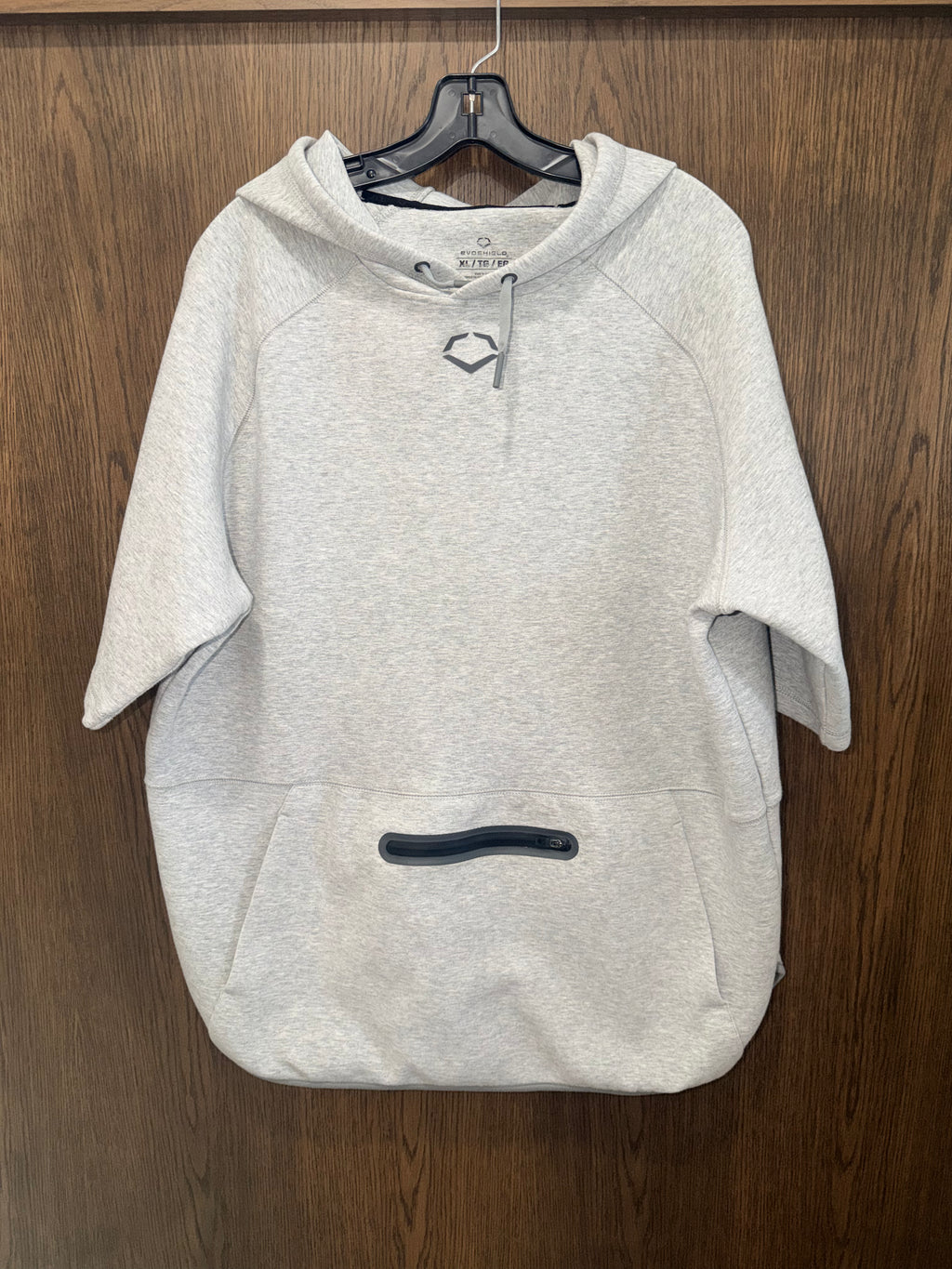 EVOSHIELD MEN'S PRO TEAM SHORT SLEEVE HOODIE GREY XL Like New