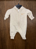 Nike Baby Oatmeal Hooded Coverall Onesie Newborn New Condition