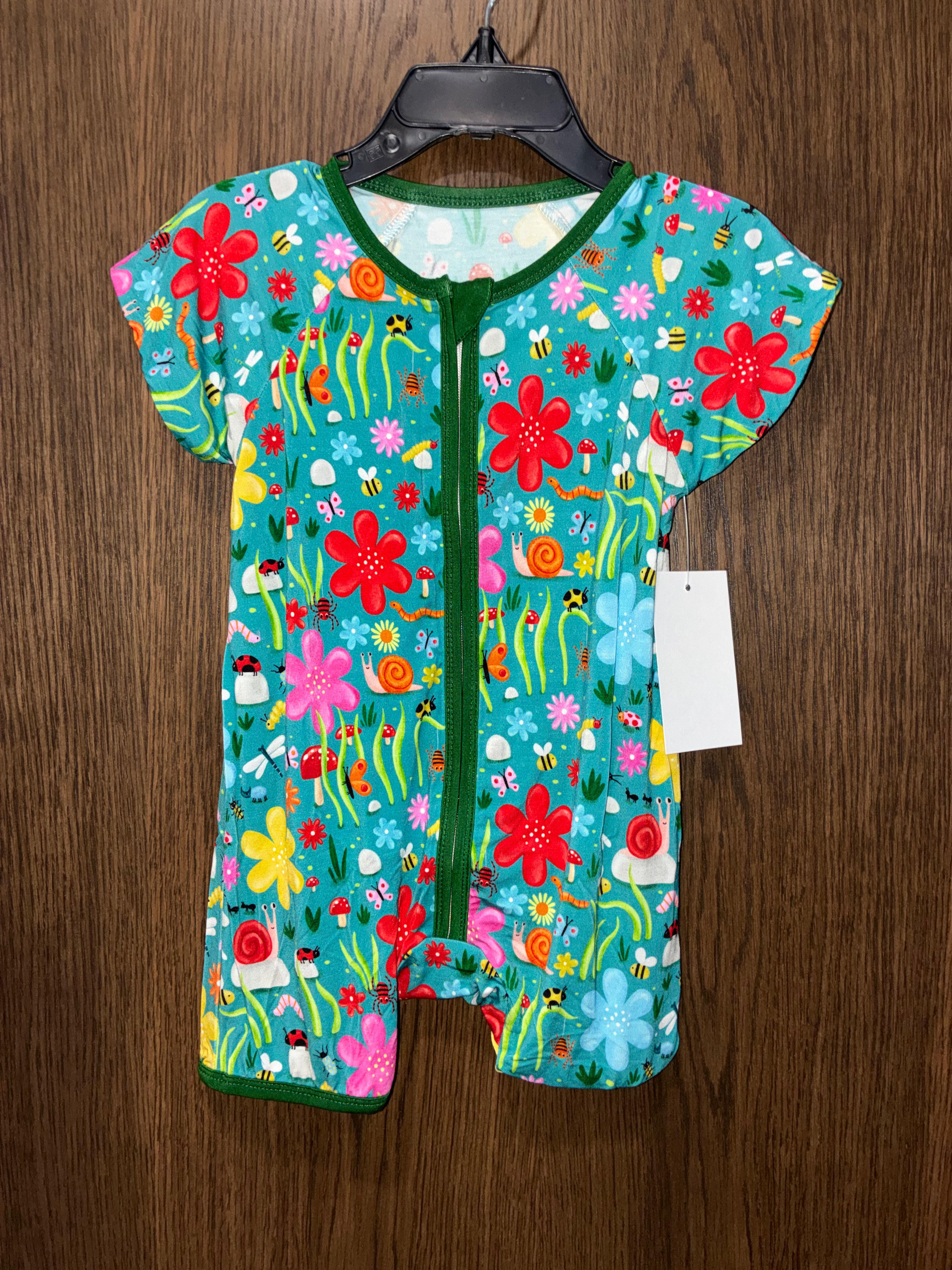 Bamboo Shorty Romper Zippy Pajamas 12-18mos EUC
