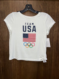 USA Girls T-Shirt Slight Crop YL 12/14