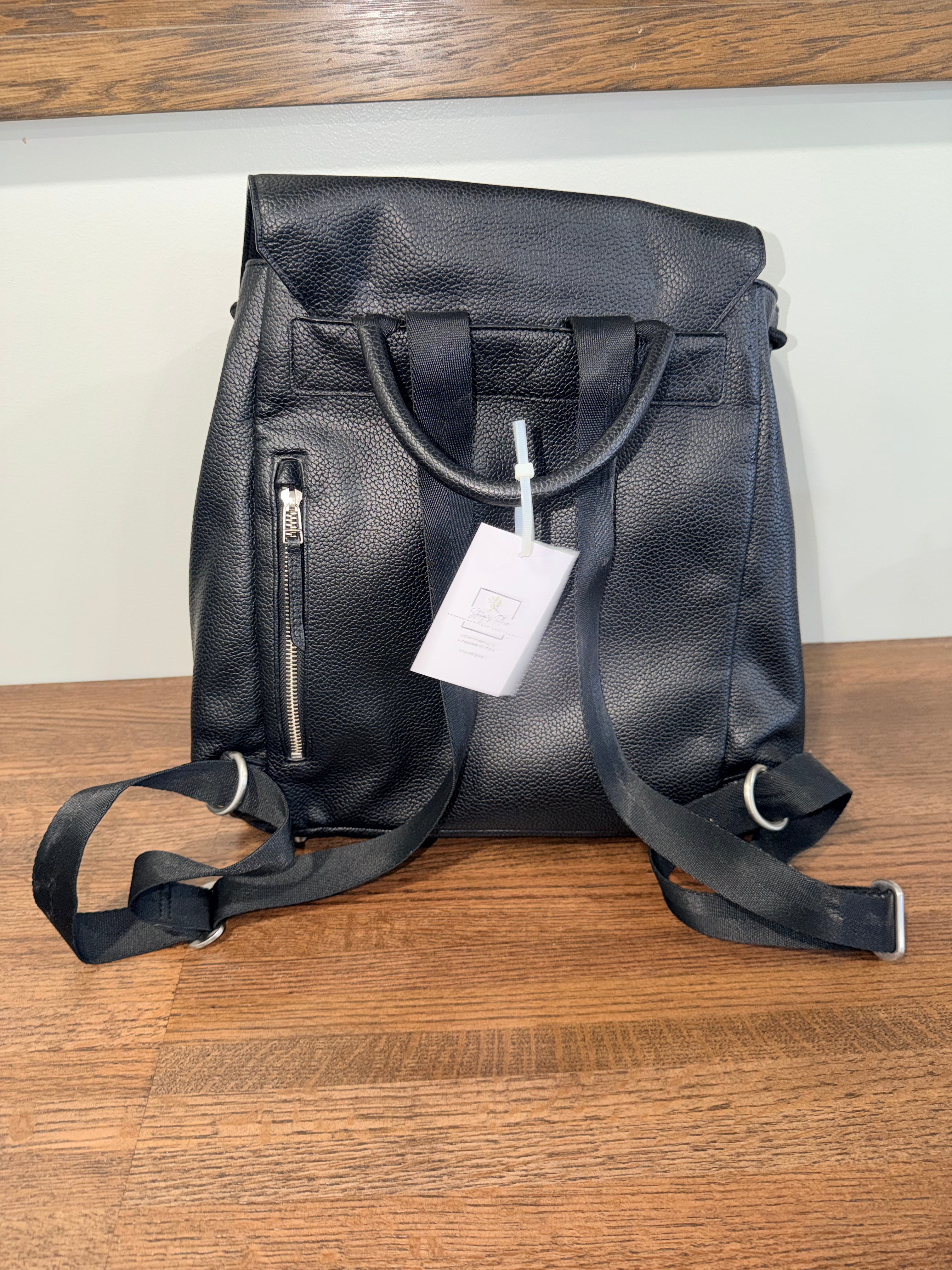 Freshly Picked Cinched Drawcord Diaper Pack Bag- Ebony