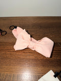 Spearmint Love Organic Waffle Knot Bow 0-12, Blush