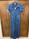7th & Hudson Women’s Denim Romper Jumpsuit Size XL