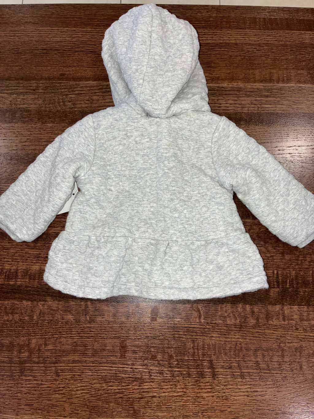Mayoral Girls Quilted Gray Hooded Jacket Coat Newborn 0-3 mos