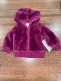 Mini B Mini Boden Purple Fuzzy Jacket Coat 6 mos