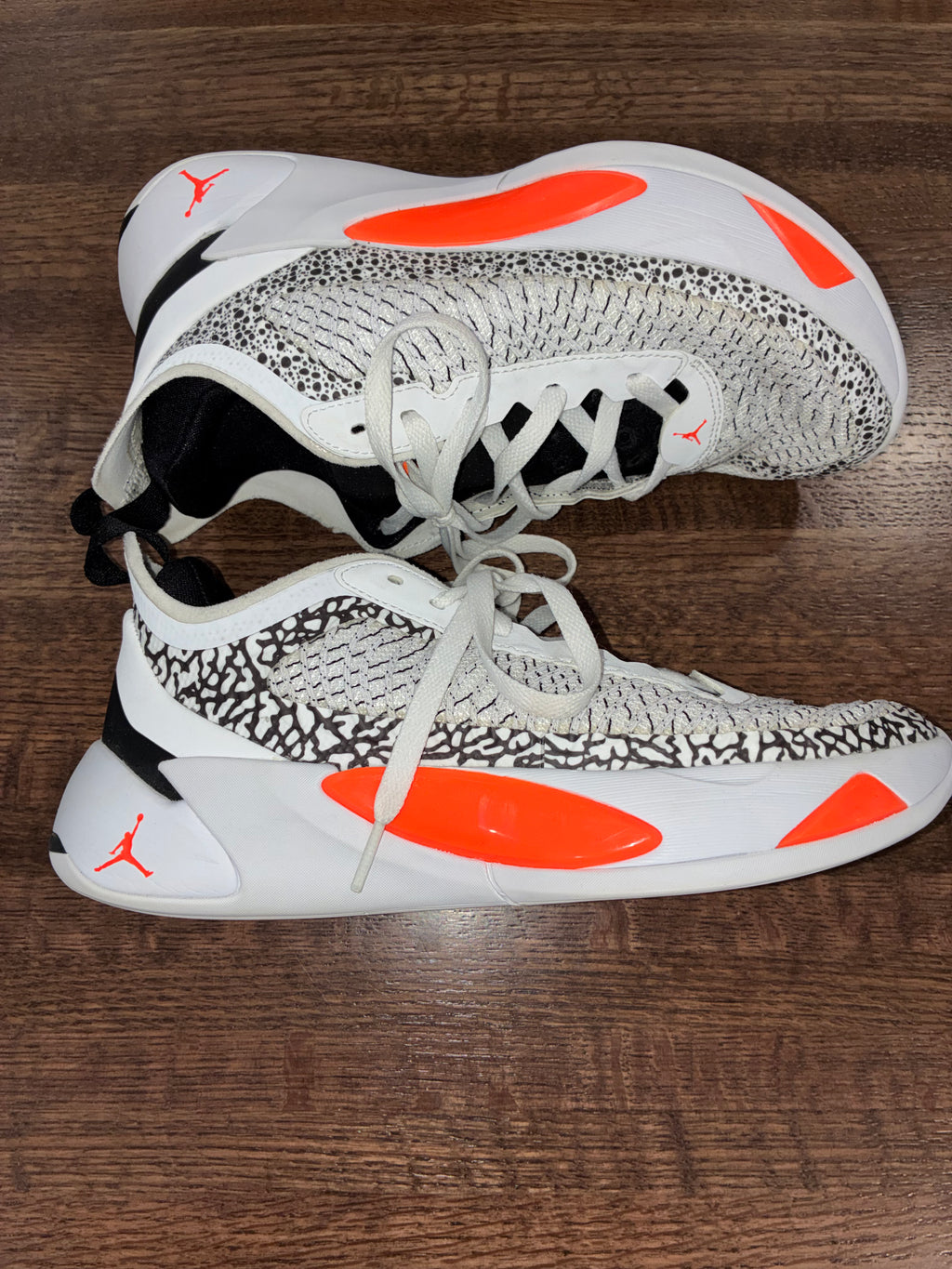 Nike Jordan Luka 1 “Safari” White Total Orange Black Shoes Size 7 Youth DQ6513-108