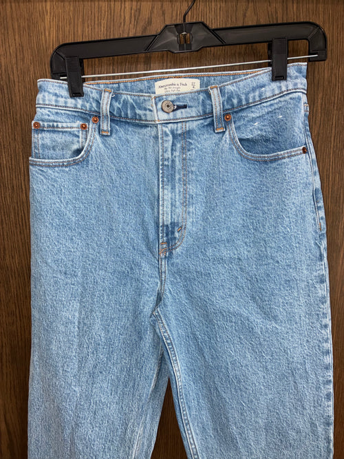 Abercrombie & Fitch Women’s The 90's Straight Jeans Size 27 4 Long Ultra High Rise