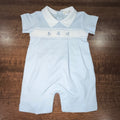 Vintage Kissy Kissy Y2K Baby Boys Smocked Anchor Romper 0-3 mos