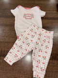 Chickpea Girls Mommy's Little Sweetie Cherry Set 0-3 mos