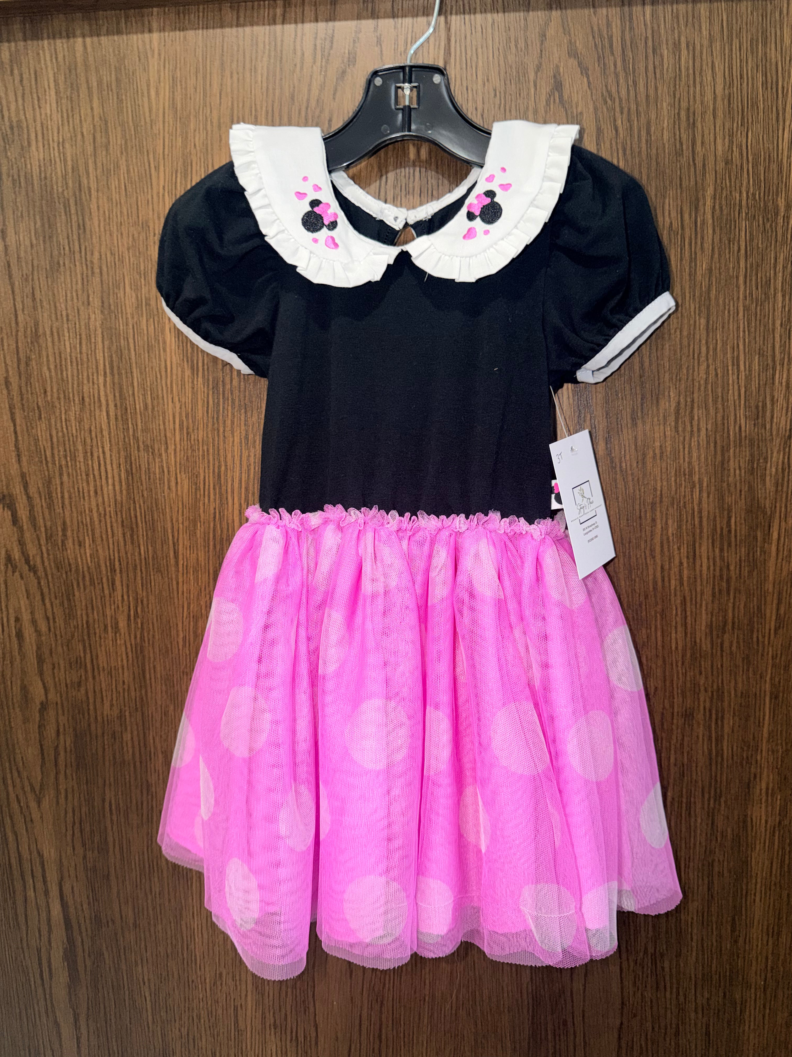 Minnie Mouse Girls Smocked Dress 3T