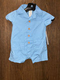 Modern Moments Boys Shortie Button Up Romper 0-3 Months EUC